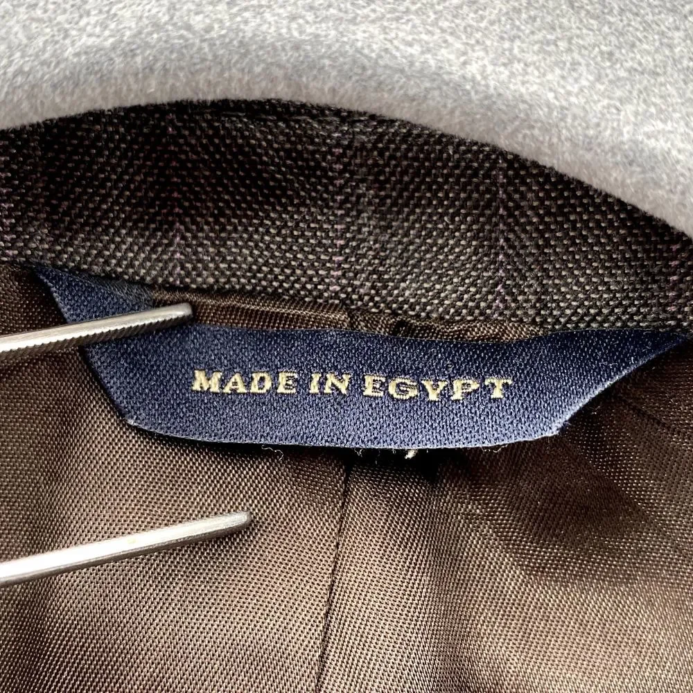 Banana Republic Blazer Mens 40R Brown Pinstripe Corpcore Bussiness Office Coat‎